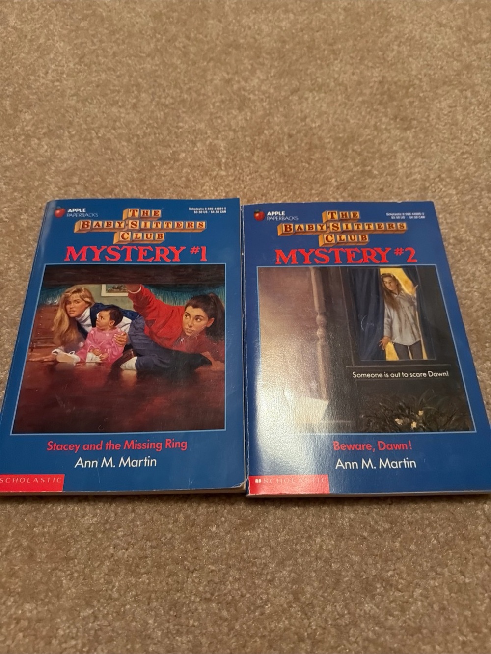 Paperbacks Blue Baby-Sitters Club Mystery #1 & #2 Book Set
